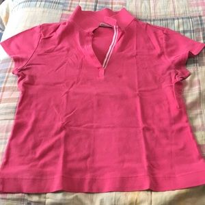 Women’s Hot Pink Short-Sleeved Polo Shirt